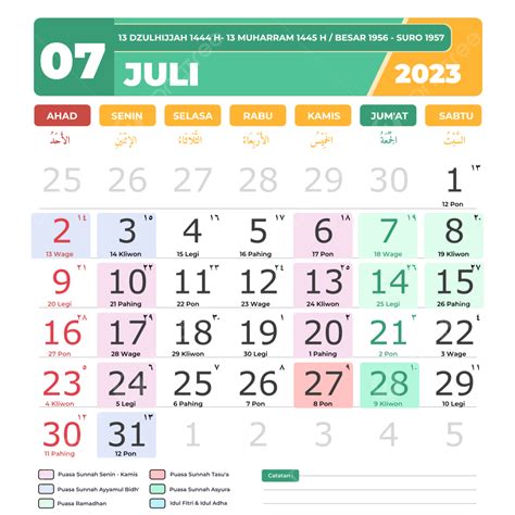kalender islam juli 2023